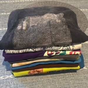 Nike Short Sleeve Tee Stack with Navy, Purple, Blue, Yellow, Brown pre owned